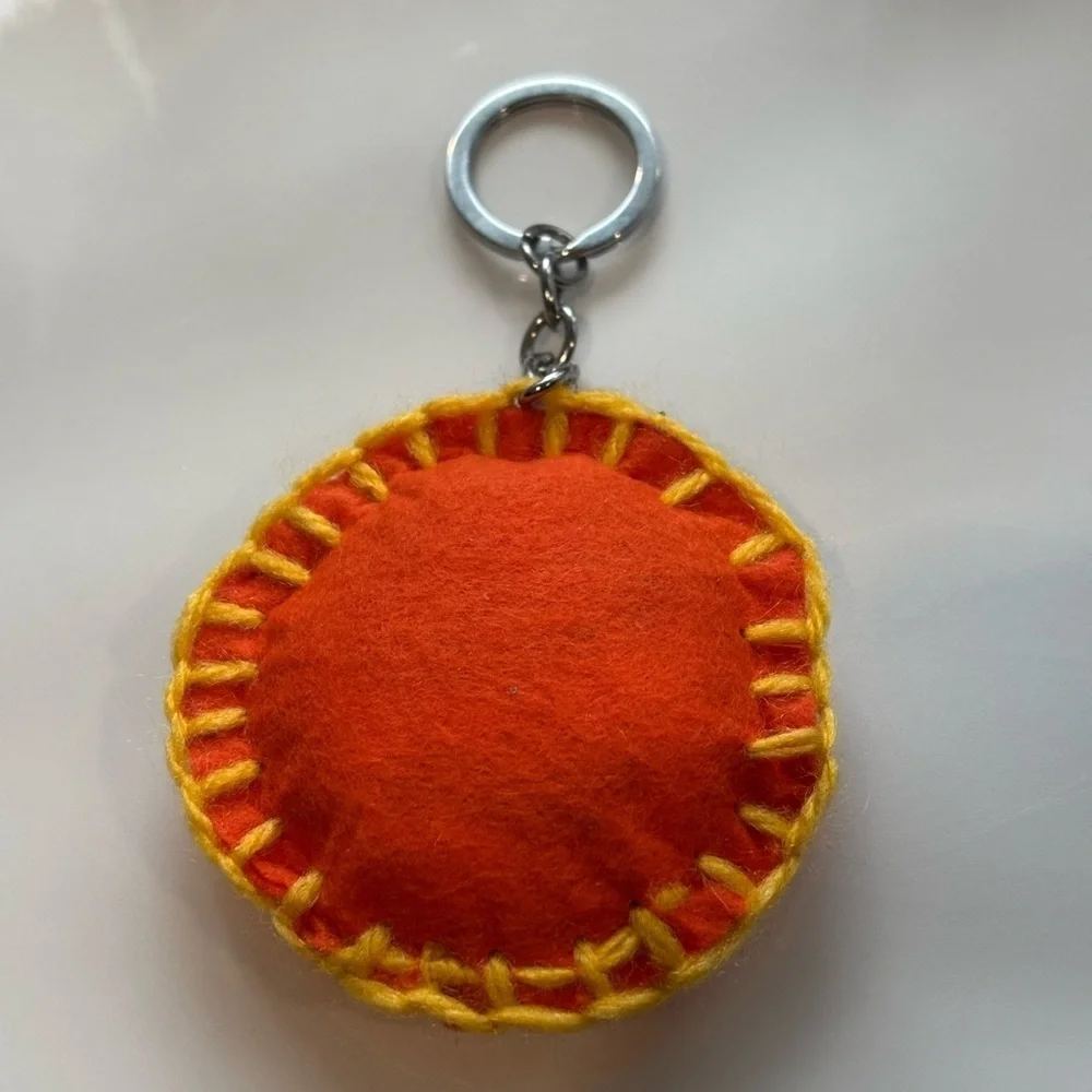Festive Reindeer Keychain with Sequins